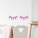 preview thumbnail 1 of 6, Walplus Pink Sleepy Eyes Cute Eyelashes Wall Sticker Nursery Decor