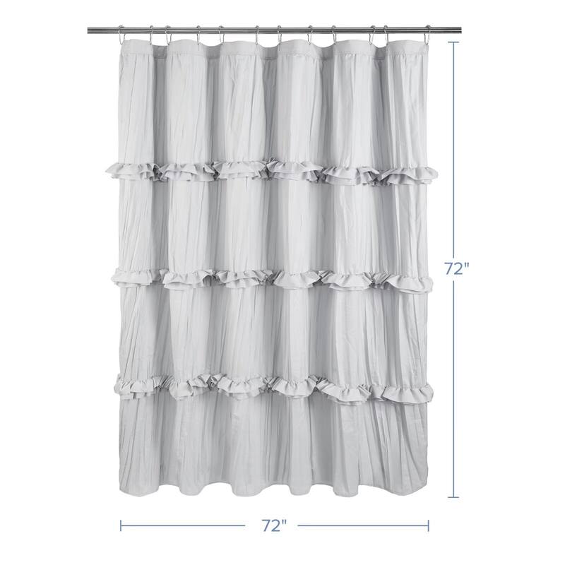 Recycled Ruffles and Pleats Shower Curtain