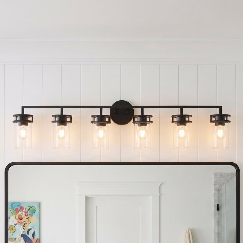 Acroma 6 - Light Black Dimmable Bathroom Vanity Light - Matte Black