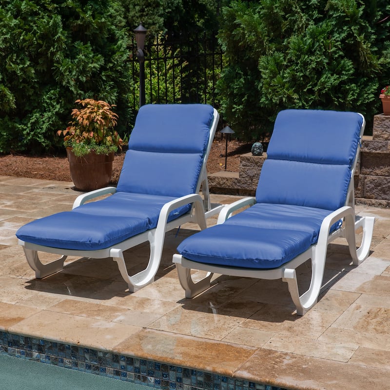 Casual Cushion Sunbrella® Fabric 1-Piece Outdoor Chaise Cushion, 22.5"W x 74"L - 22.5"W x 74"L