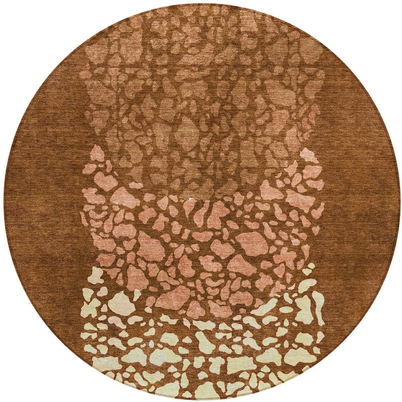 HomeRoots Abstract Transitional Rectangle Outdoor Rug