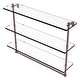 preview thumbnail 34 of 32, Allied Brass 16 Inch Triple Tiered Glass Shelf with Integrated Towel Bar