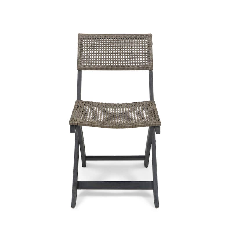 Hillside Outdoor Acacia Wicker Bistro Set by Christopher Knight Home