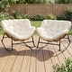 preview thumbnail 17 of 44, Oversized Indoor Outdoor Royal Papasan Rocking Chair, Patio Egg Rocker with Cushions, 450 lb Capacity