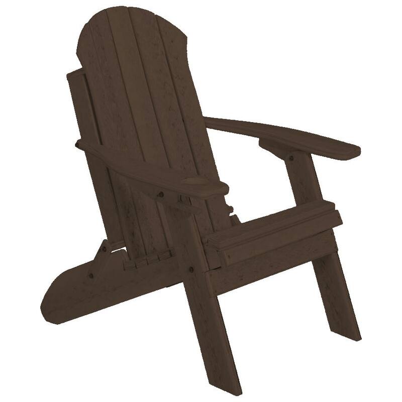 Sea Side Collection Poly Lumber Folding Adirondack Chair