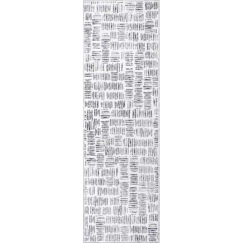 Nuloom Mitzi SpinClean Abstract Lines Machine Washable Area Rug