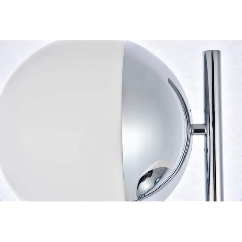 2-Light Floor Lamp with Frosted White Glass