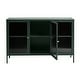 preview thumbnail 21 of 27, Rye Studio Brianne Modern Metal & Glass 3-Door Sideboard