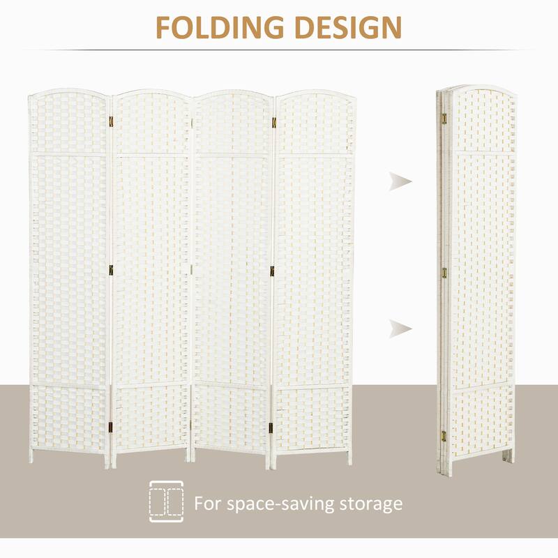 Polypropylene Pine Wood Weaving Room Divider with Arched Top