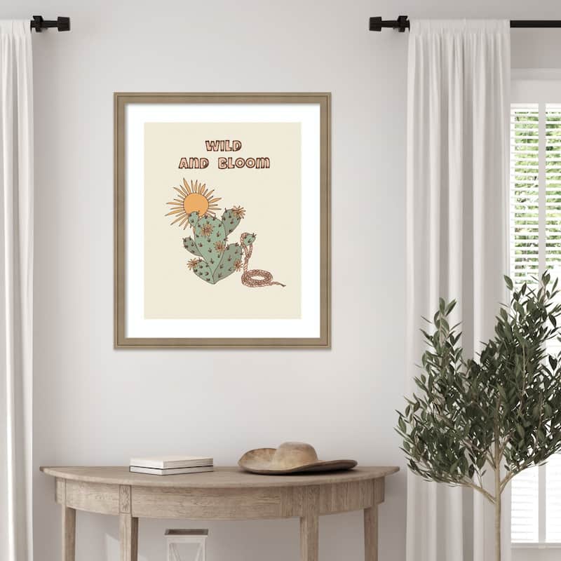 Wild a Bloom by Olena Kovalova Wood Framed Wall Art Print