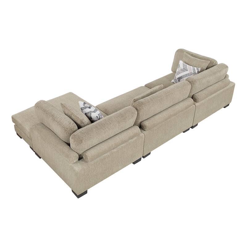 Abbeville Microfiber 3-Piece Modular Sectional with Chaise