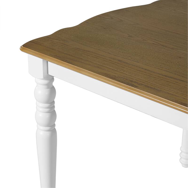 7-Piece Dining Table Set, Extendable Wood Dining Table with Removable Leaf, Kitchen Table Set with Upholstered Chair