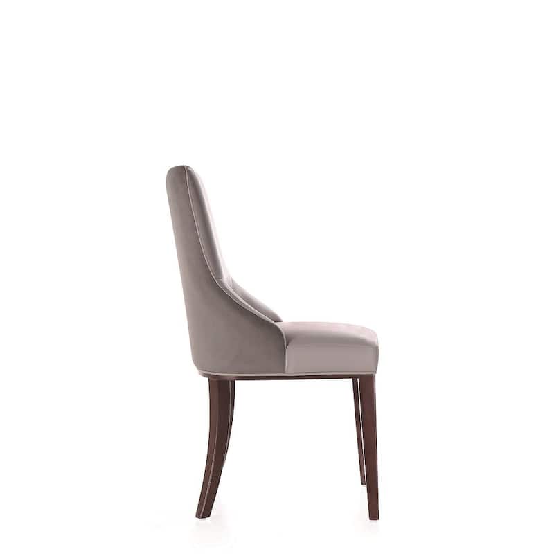 Manhattan Comfort Shubert Modern Faux Leather and Velvet Dining Chair