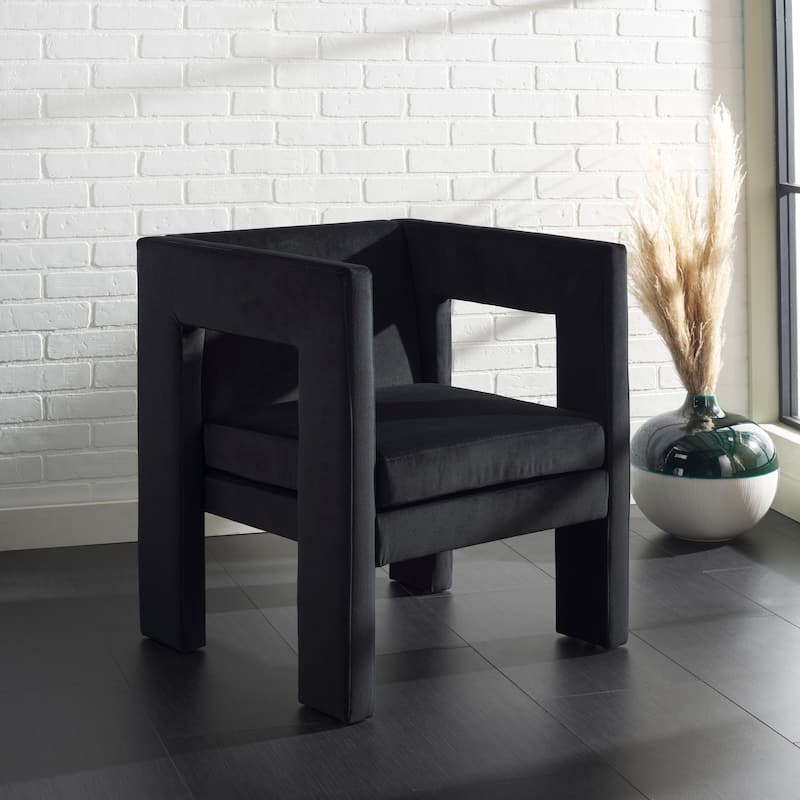 SAFAVIEH Noreena Cut Out Accent Chair - W26" x D24" x H30" - 26Wx24Dx30H