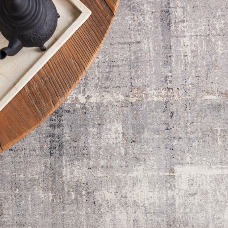 Lavato Abstract Light Gray/ Cream Area Rug