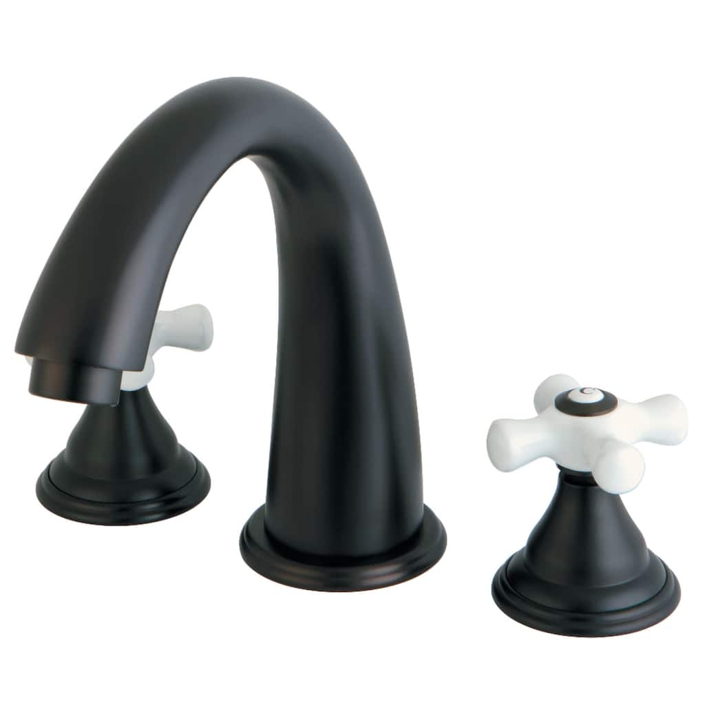 Kingston Brass Royale Deck Mounted Roman Tub Filler with Cross Handles