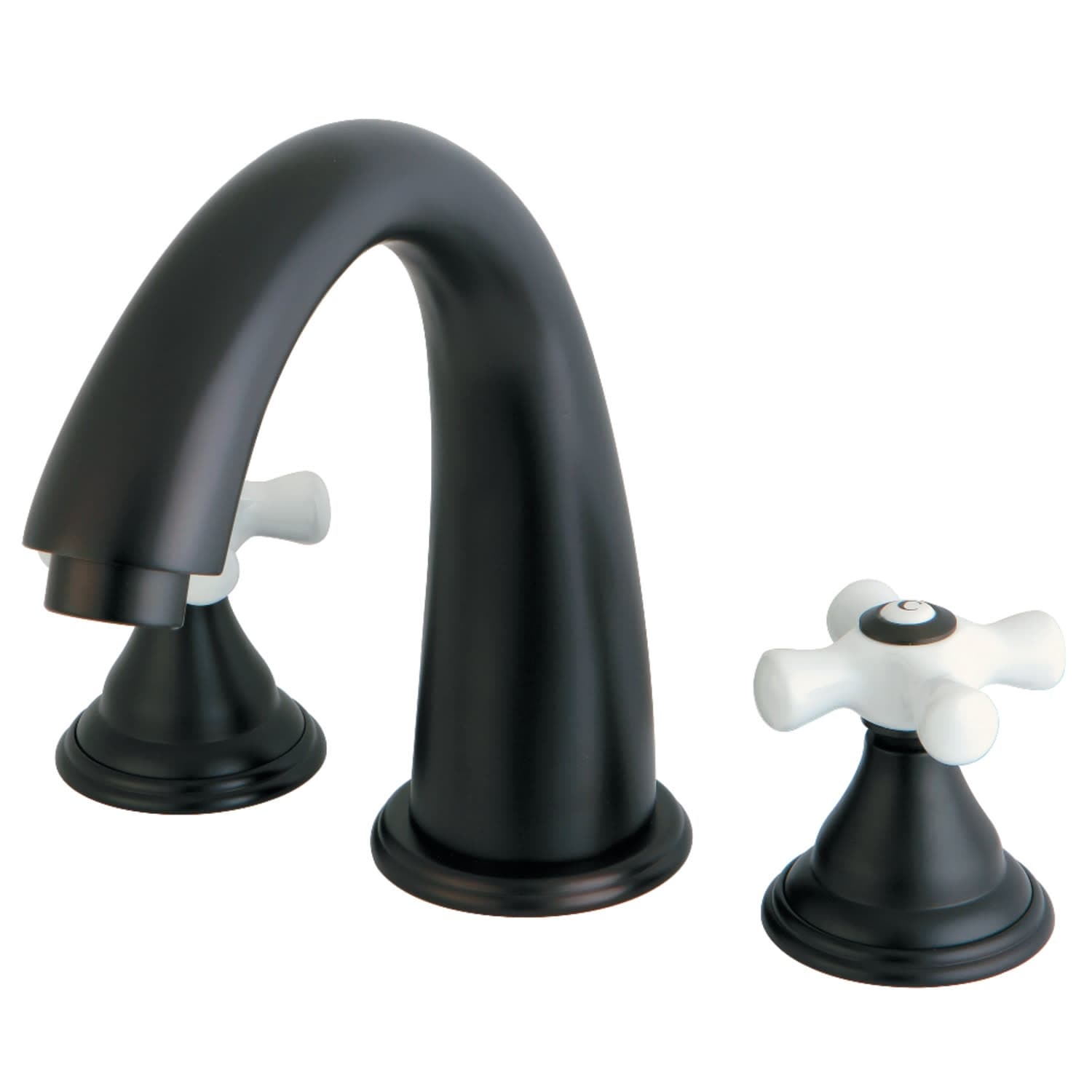 Kingston Brass Royale Deck Mounted Roman Tub Filler with Cross Handles