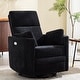 preview thumbnail 7 of 68, HOMYKA Power Rocker Swivel Recliner with USB and Type-C Ports Black
