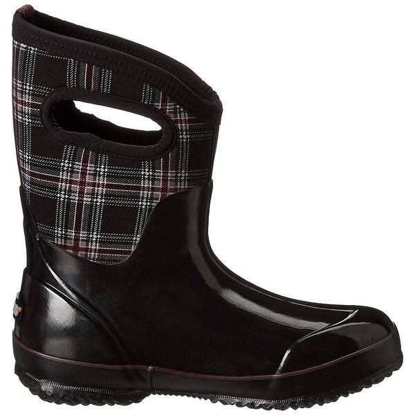 Shop Bogs Women S Classic Winter Plaid Mid Winter Snow Boot Black