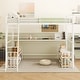 preview thumbnail 10 of 12, Loft Bed with Storage Shelves and Charging Station, Built in Desk, Safety Guardrail and Ladder