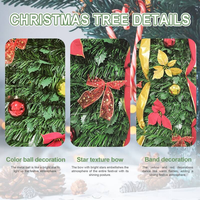 7.5FT Pop-Up Christmas Tree with 200 Warm White UL Lights