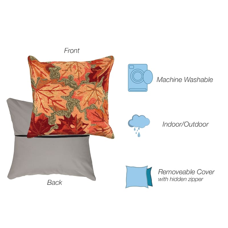 Liora Manne Frontporch Falling Leaves Indoor/Outdoor Pillow