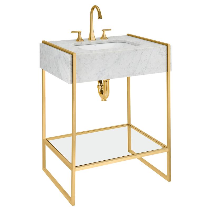 DXV Belshire 30-Inch Console - Satin Brass