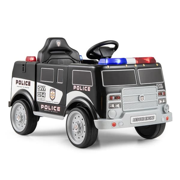 slide 2 of 9, Kids 12V Battery Powered Car with 3 Speeds and Remote Control - 37" x 23" x 23" Black