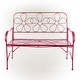 preview thumbnail 9 of 20, Alpine Corporation Daisy Metal Garden Bench, White