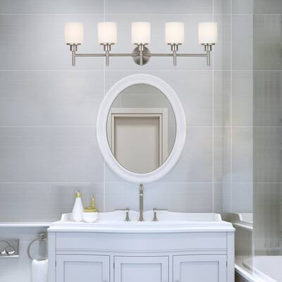 Design House Aubrey Transitional 5-Light Indoor Bathroom Vanity Light ...