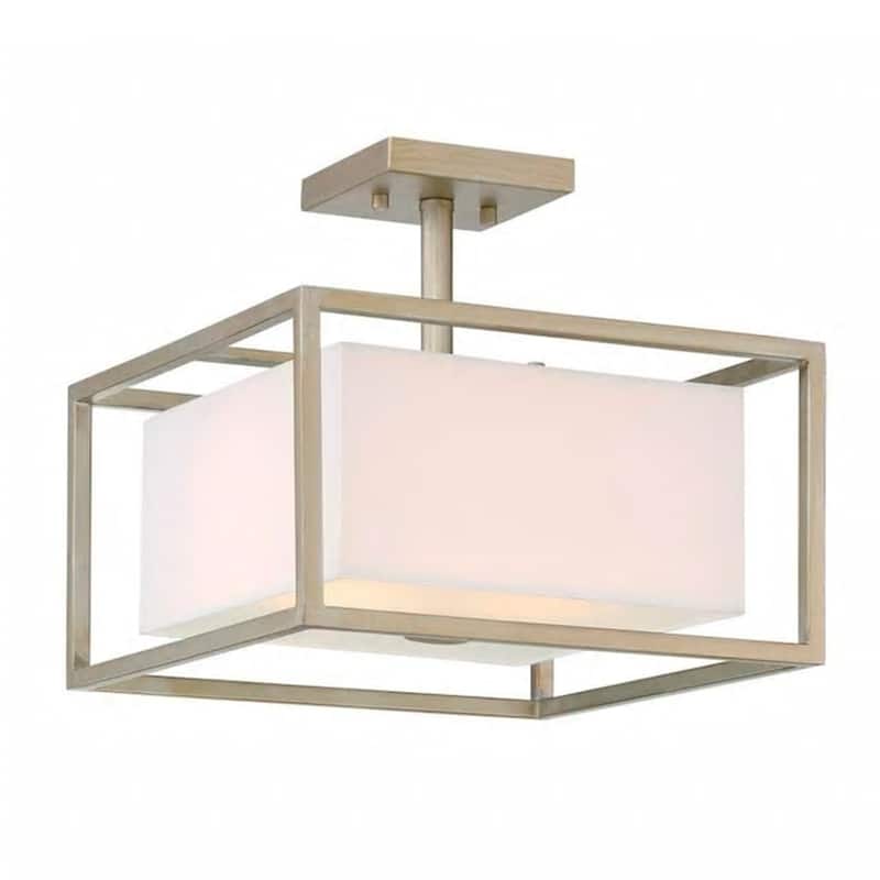 Chloie Collection - 2 Light - Semi-Flush - 13"W - 12.25"H - Sterling Gold Finish