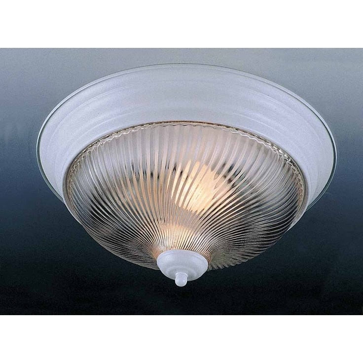 Volume Lighting V7711 1 Light 11" Flush Mount Ceiling Fixture with - White