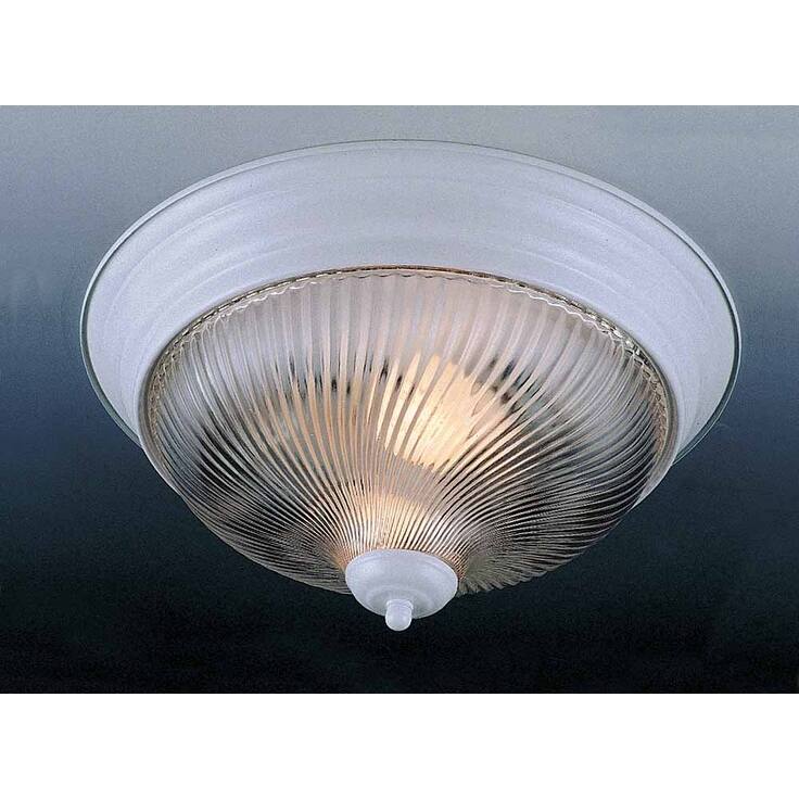 Volume Lighting V7711 1 Light 11" Flush Mount Ceiling Fixture with - White - White