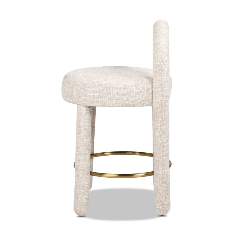 Round Arched Upholstered Counter Stool,