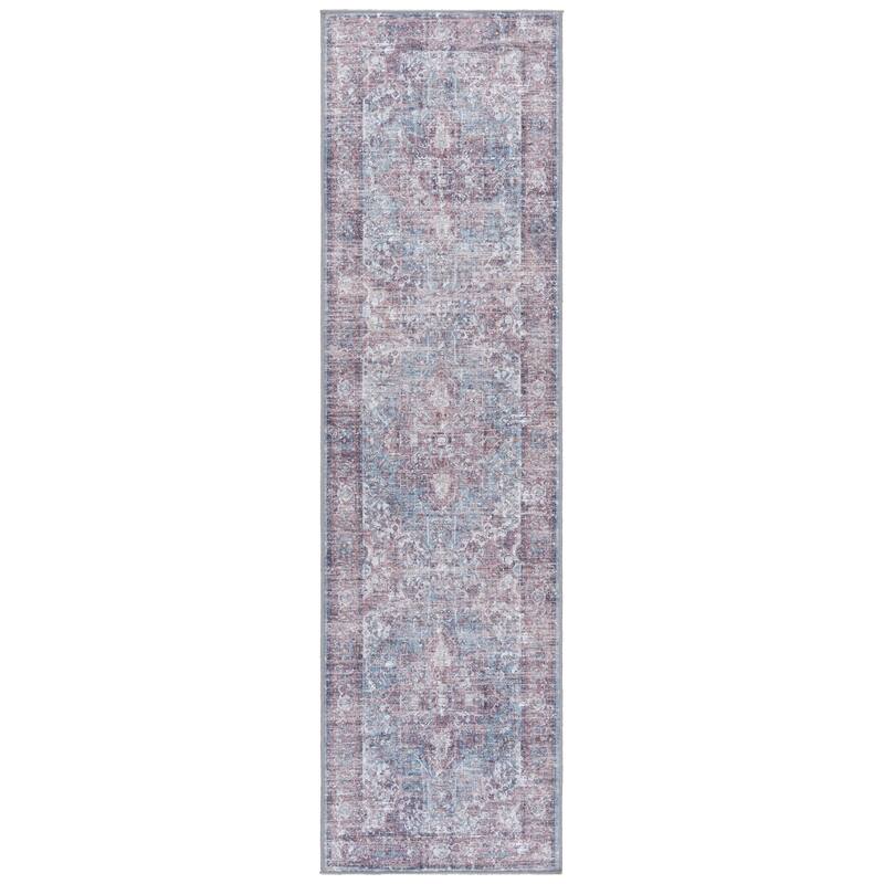SAFAVIEH Vintage Heriz Kamala Machine Washable Rug - Red/Blue - 2'3" x 8' Runner