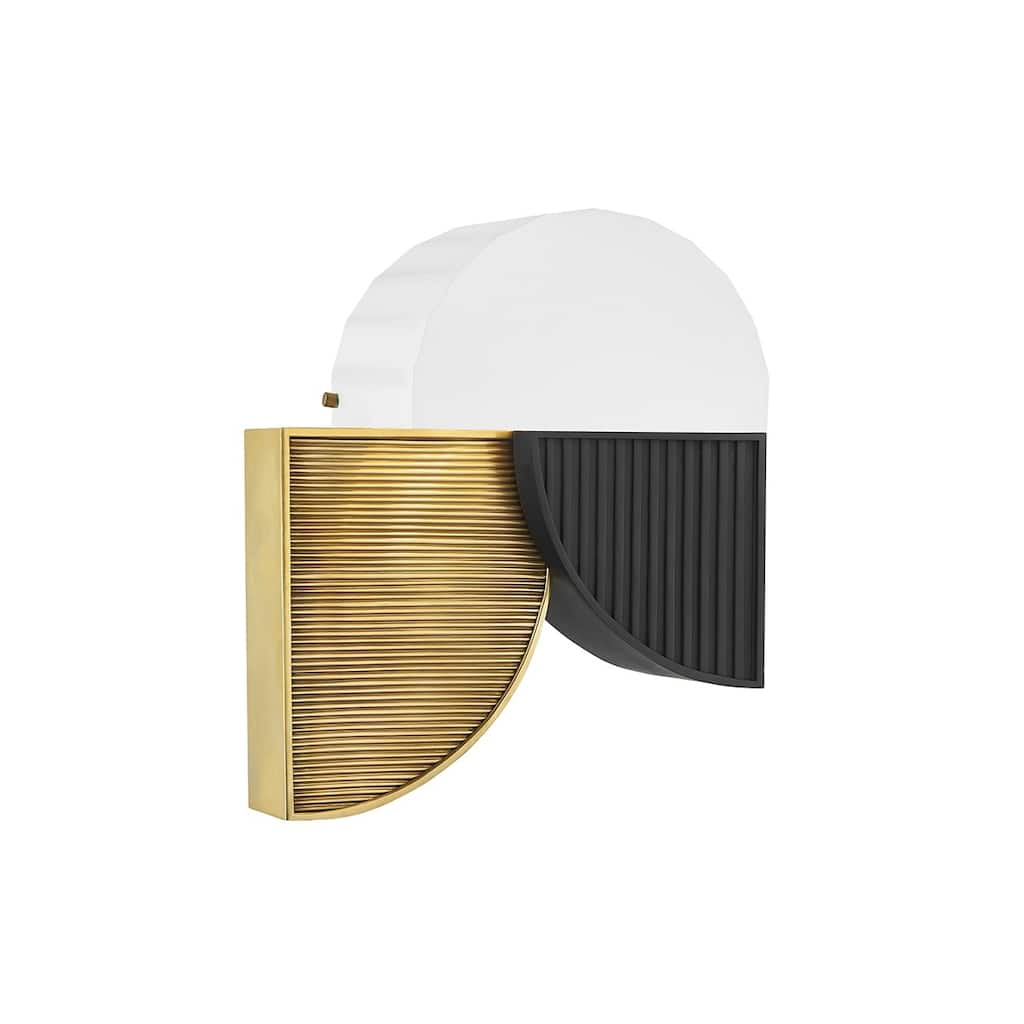 Hudson Valley Construct 2-Light Aged Brass Wall Sconce