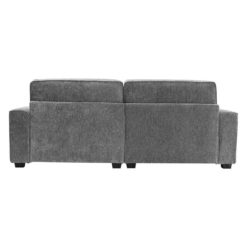 Modern Fabric Loveseat with Plush Cushions and 2 Pillow Upholstered Deep Seat Sofa, Solid Wood Frame Lounge Couch