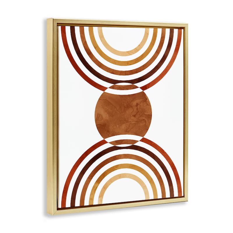 Stupell Boho Earthy Arches Framed Floater Canvas Wall Art Design by Lil' Rue
