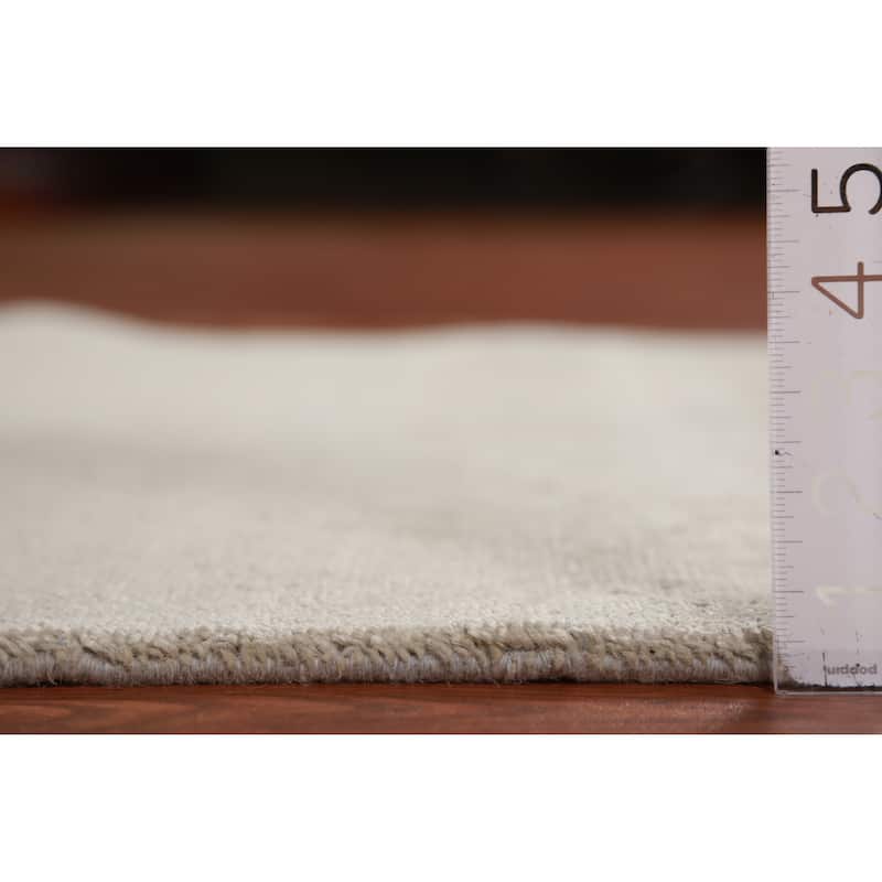 Hand Knotted Oriental 100% Wool Carpet Modern Solid Green Gabbeh Runner Rug - 10' 0'' X 3' 1''