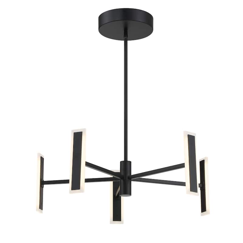 Kovacs P1415-L Edge 5 Light 25" Wide LED Abstract Chandelier