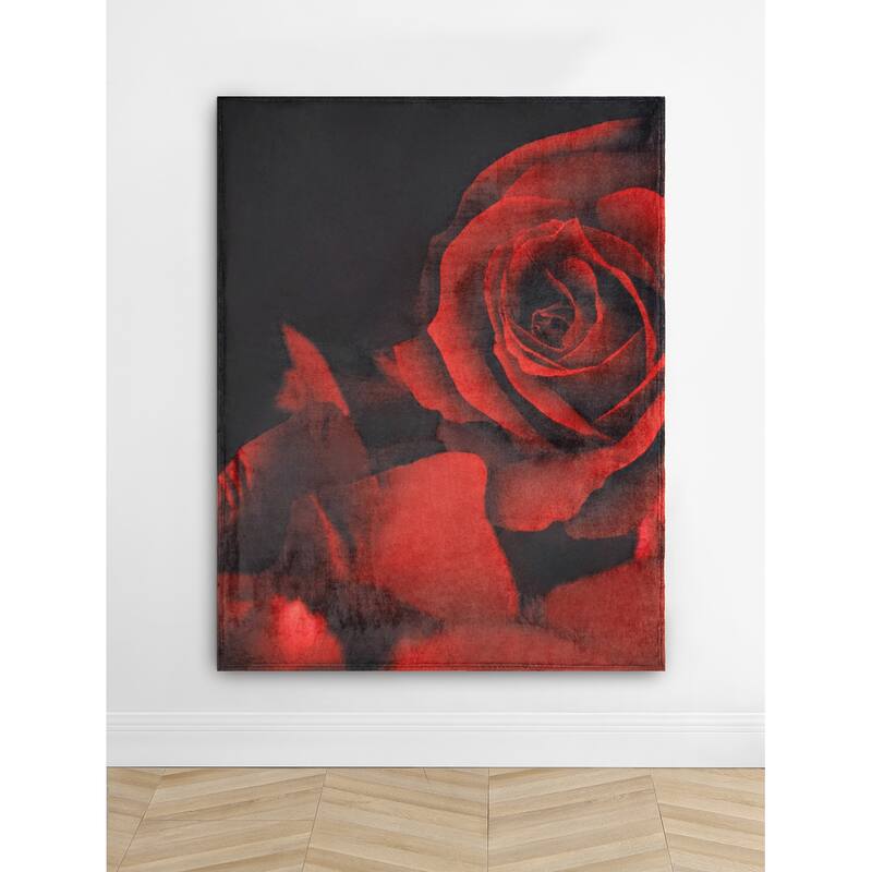 Roses Photoreal Microplush Throw