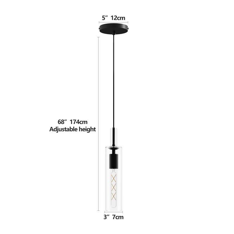 3 Pack Black Pendant Lights for Kitchen Island