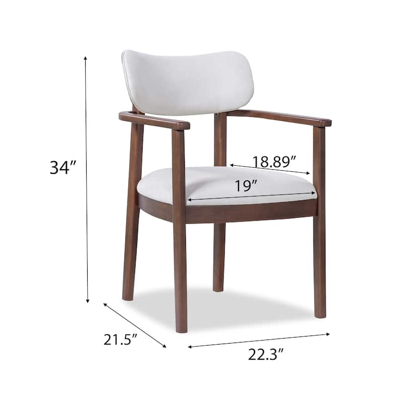 Christopher Knight Home - Upholstered Rubberwood Dining Chair Set with Fabric Seat