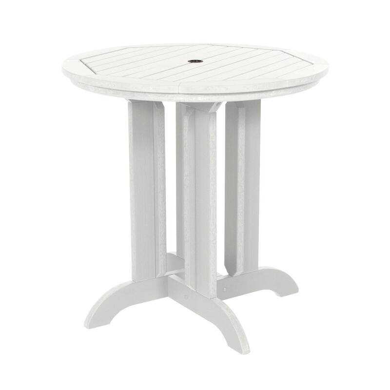 Highwood Commercial Grade 36" Round Counter Height Bistro Dining Table - White