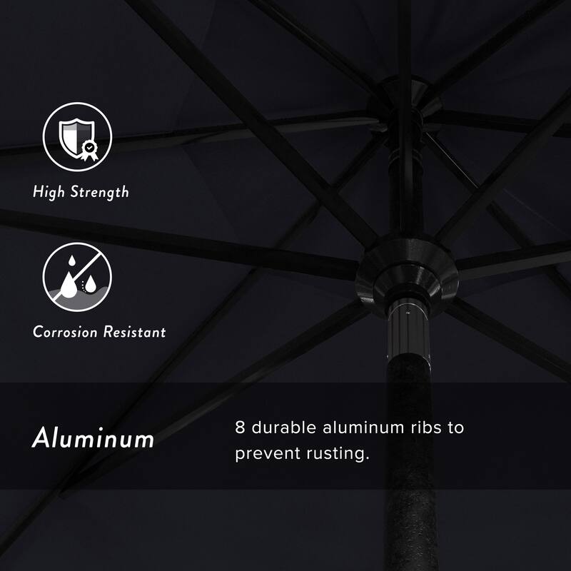California Umbrella 11-Foot Round Aluminum, Crank Open Collar Tilt Patio Umbrella, Sunbrella Fabric