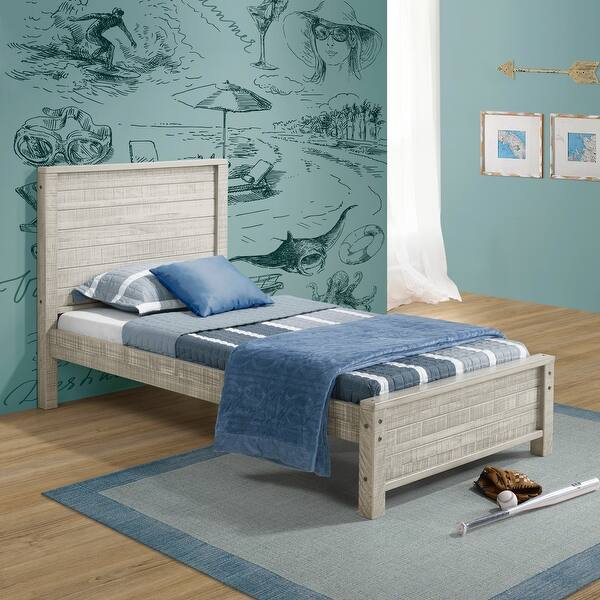 Taylor Olive Cornelia 3 Piece Wood Bedroom Set With Twin Panel Bed Nightstand And 4 Drawer Chest Rustic Gray Overstock 31297513