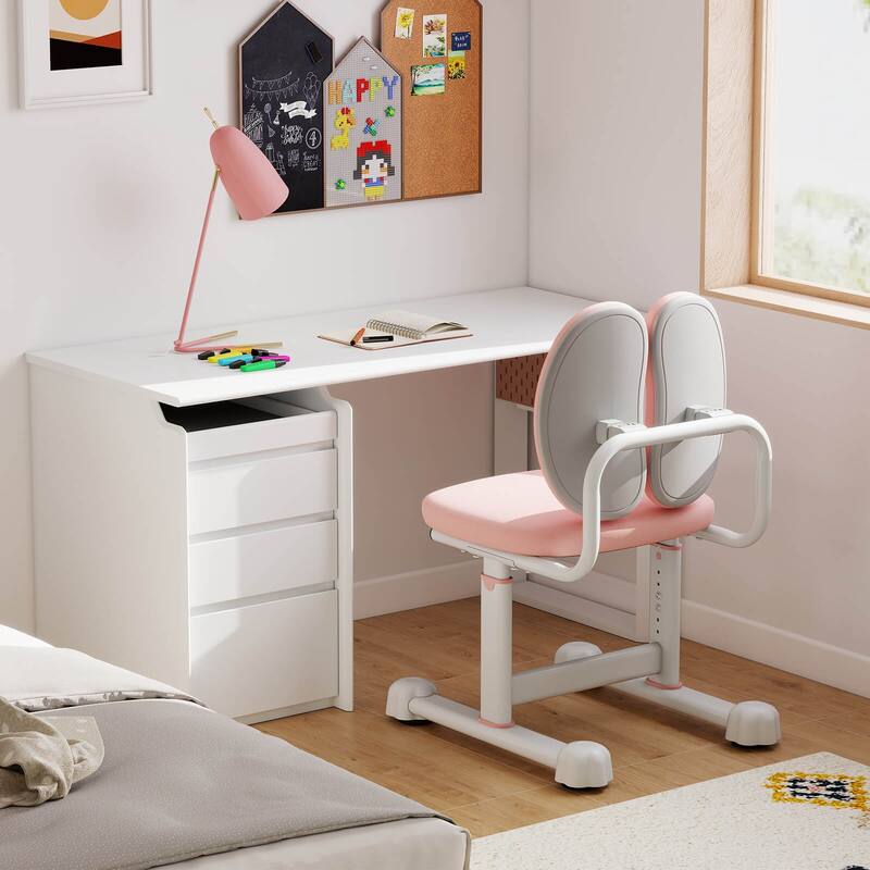 Costway Kids Desk Chair with Double Back Support Adjustable Height - See Details