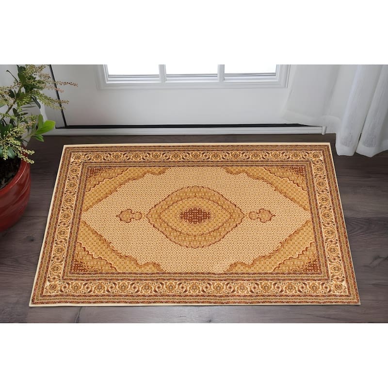 HomeRoots Oriental Traditional Rectangle Area Rug - 36 in. x 27 in. x 0.35 in. - 36 in. x 27 in.  x 0.35 in.