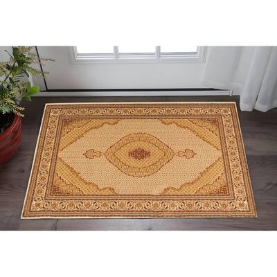 HomeRoots Oriental Traditional Rectangle Area Rug - 36 in. x 27 in. x 0.35 in.