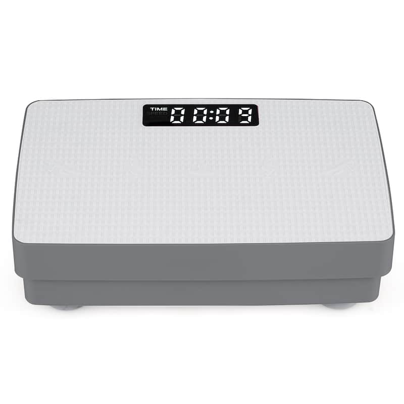 Gymax Vibration Plate Exercise Machine w/Gravity Sensor Remote Control - Grey